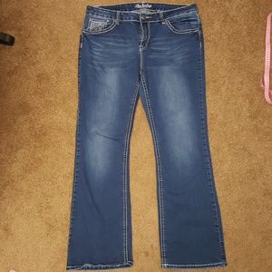 Love indigo premium blinged out jeans